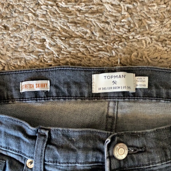 TOPMAN skinny stretch GRAY jeans - Picture 2 of 4